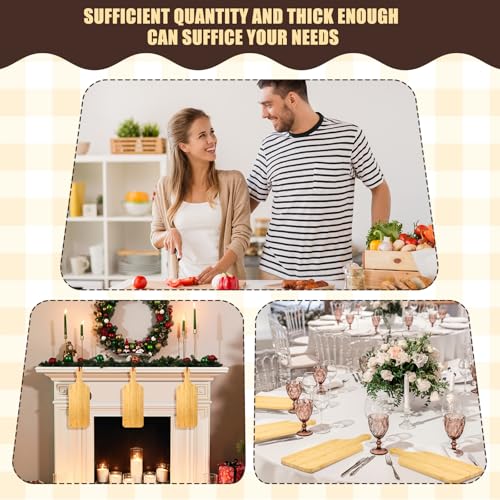 6 Pcs Thicken Cutting Board Bulk Wood Board for Chopping Serving Charcuterie Material for Laser Engraving Mother' Day Wedding Housewarming Gift (6 Count)
