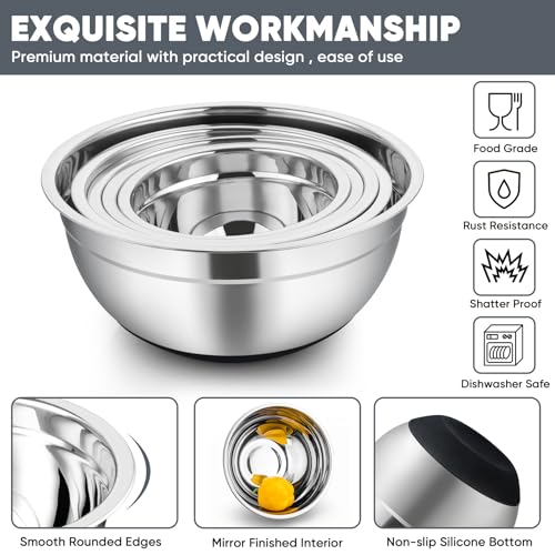 Mixing Bowls Salad Bowls with Airtight Lids
