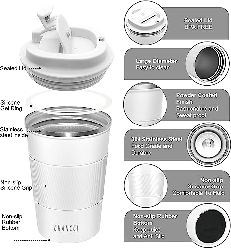 12oz Travel Coffee Mug Spill Proof