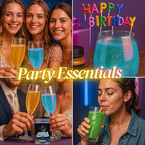 Iridescent Edible Glitter for Drinks 15g