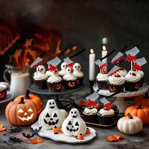 60Pcs Halloween Cupcake Toppers
