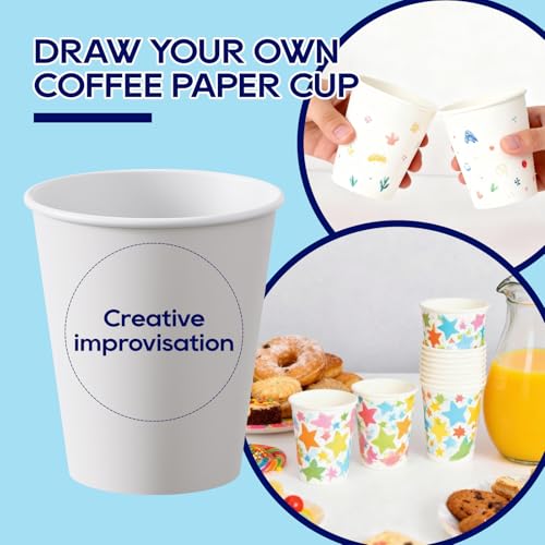 400 Pack 8 oz Disposable Paper Coffee Cups (400 Count)