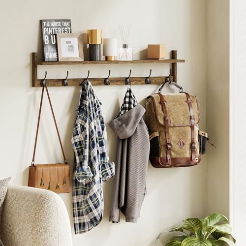 35" L Wooden Coat Rack Wall Mount