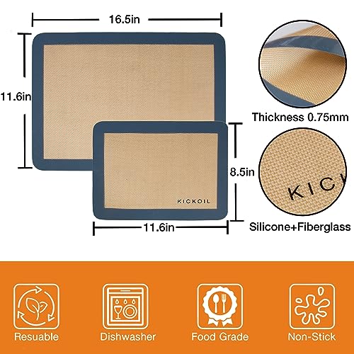 Silicone Baking Mats Set of 3