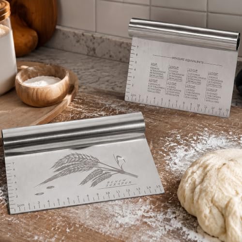 2PCS Dough Pastry Bench Cutter Scraper (2 Count)