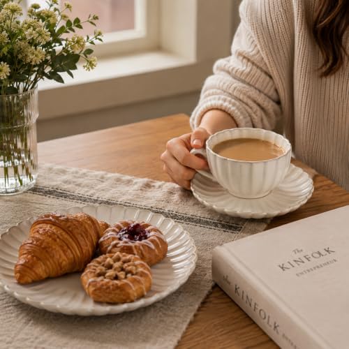 Ceramic Latte Cup with Saucer