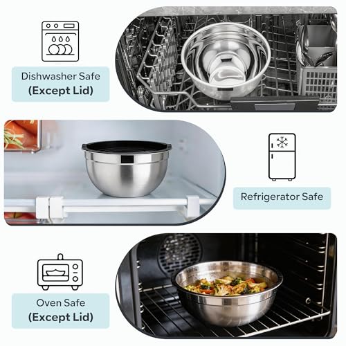 Mixing Bowls with Lids Set (5 Count)