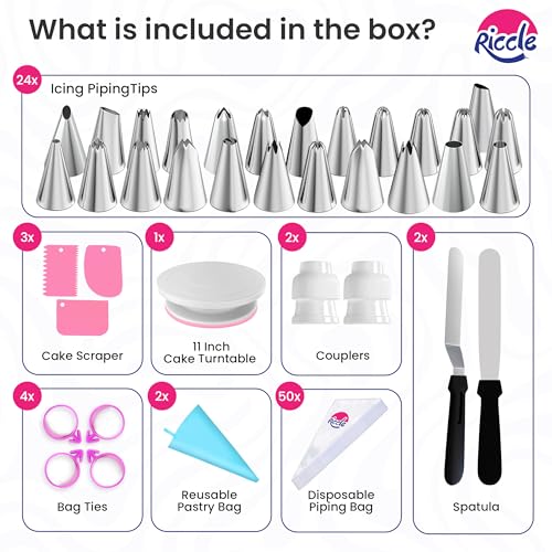 88 pc Cake Decorating Kit & Cake Turntable (88 Count)