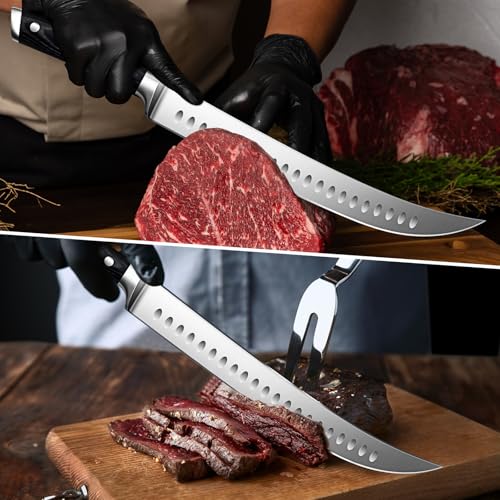 12" Slicing & Brisket Carving Knife with Wood Handle