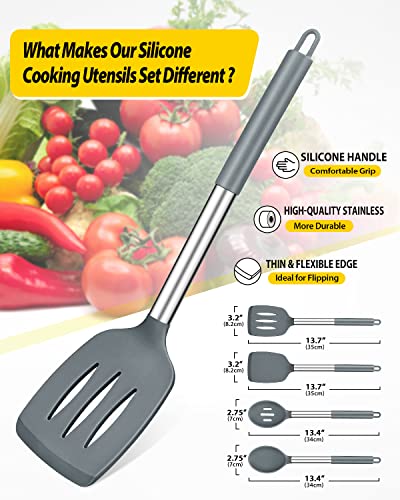 Pack of 4 Silicone Cooking Utensils Set (4 Count)