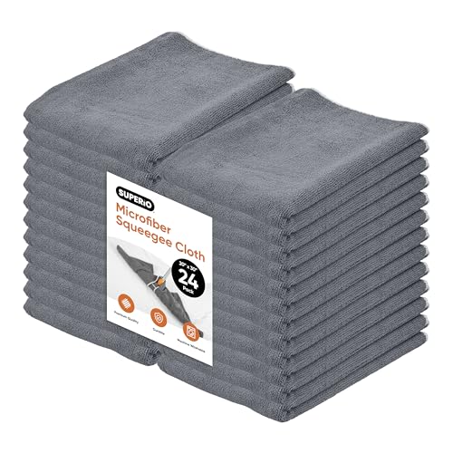 Microfiber Squeegee Mopping Towel Extra Large Miracle Cloth 20 x 30 Streak Free Microfiber Floor Cloth (24 Count)