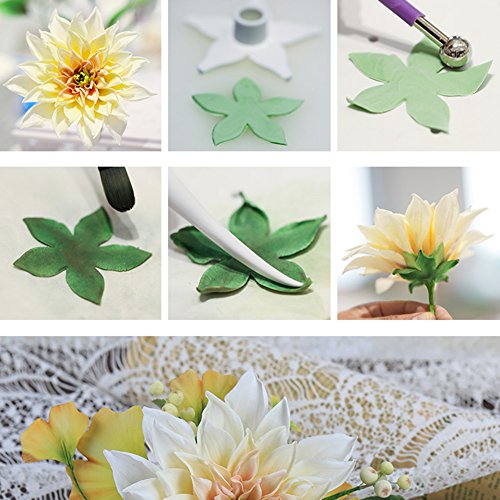Dahlia Sugar Flower Veining Molds Fondant Cutters Gumpaste Cake Craft Tools