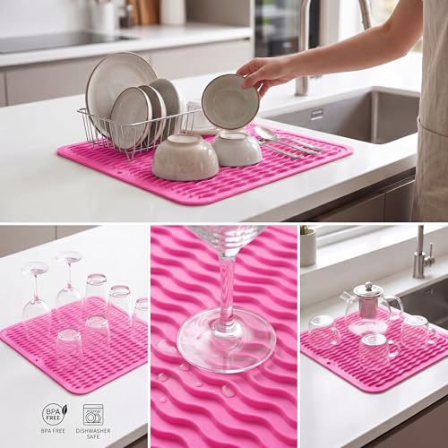 Silicone Dish Drying Mat for Multiple Usage