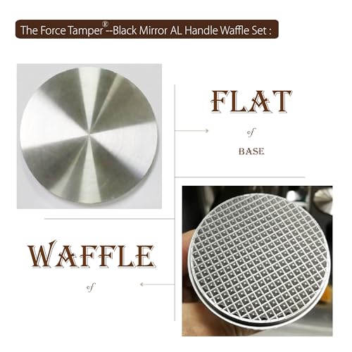58.35mm Waffle Set Black Mirror Jellyfish AL Handle Coffee Tamper