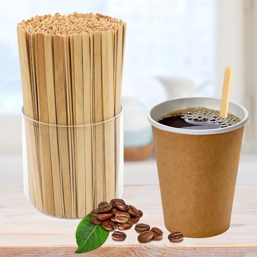 1000PCS 5.5 IN Wooden Coffee Stirrers