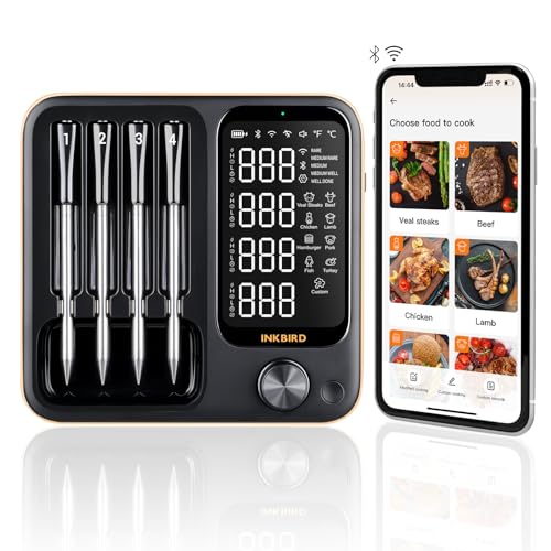 Wireless Meat Thermometer with 4 Probes