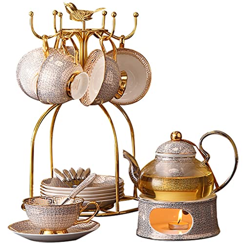 Bone China Afternoon Tea Cup and Tea Set Home Flower Teapot