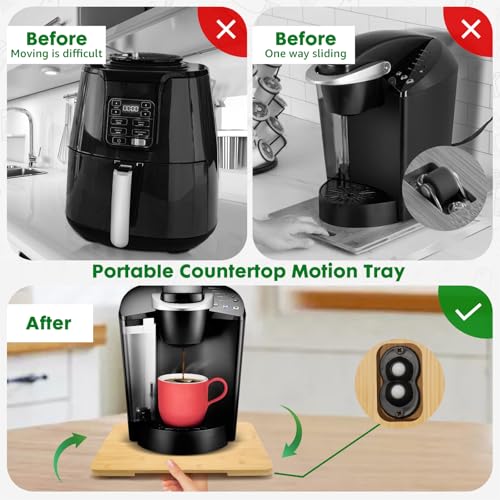 Appliance Slider 360° Rolling Tray for Countertop Coffee Maker Mat