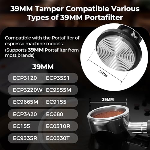 39MM V6 Impact Espresso Tamper with Sound Feedback
