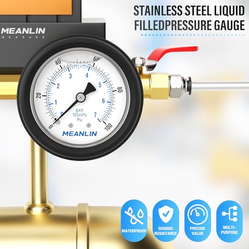 0~100Psi Stainless Steel Liquid Filled Pressure Gauge 1