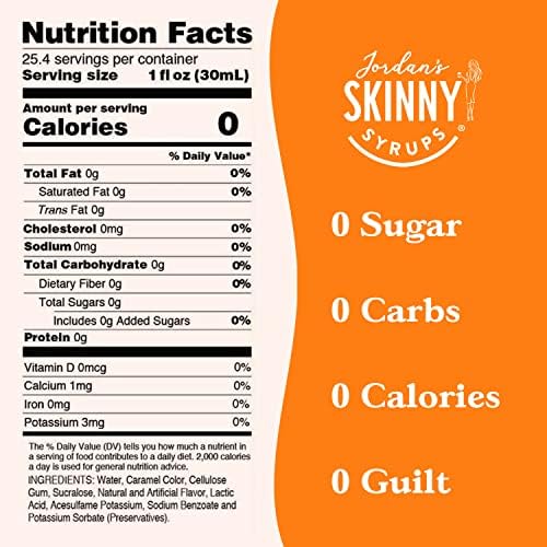 Jordan's Skinny Syrups Sugar Free Coffee Syrup (152.4 Fl Oz)