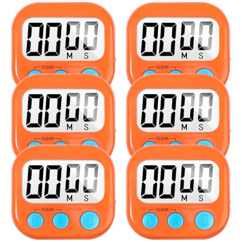 Digital Kitchen Timers for Cooking (6 Count)