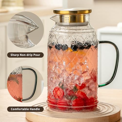 Glass Pitcher with Lid (2 Count)