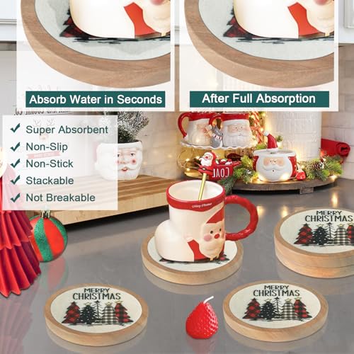 Christmas Tree Coasters for Drinks