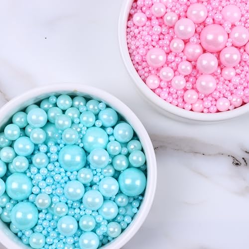 Edible Pink and Blue Sprinkles for Cake Decorating (4.2 Ounce)