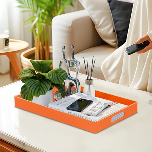 Orange Decorative Tray for Coffee Table
