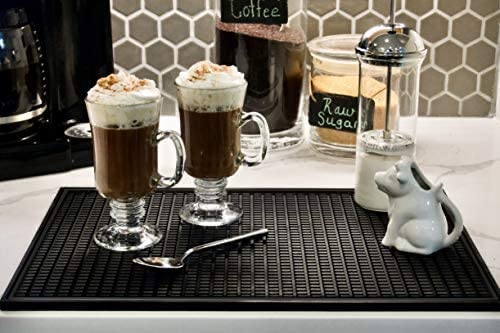 Premium Bar Mat 18in x 12in 1cm Thick Durable and Stylish Service Bar Mat for Spills