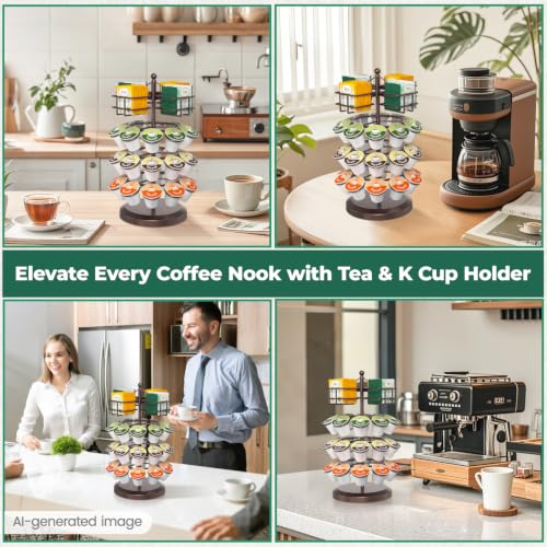 K Cup Holder Coffee Pod Organizer Carousel for Countertop
