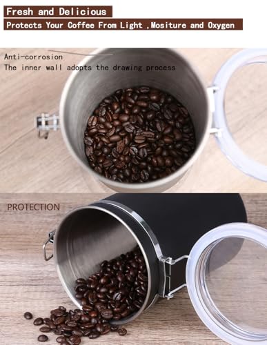 Stainless Steel Food Container with Clear Lids Airtight Storage Container Small Canisters Kitchen Pantry Storage for Cereal