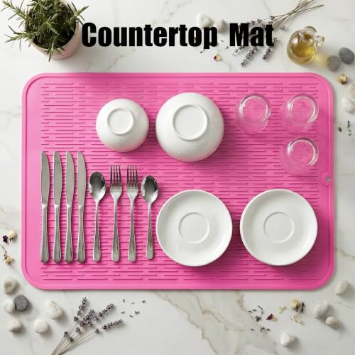 Silicone Dish Drying Mat for Multiple Usage