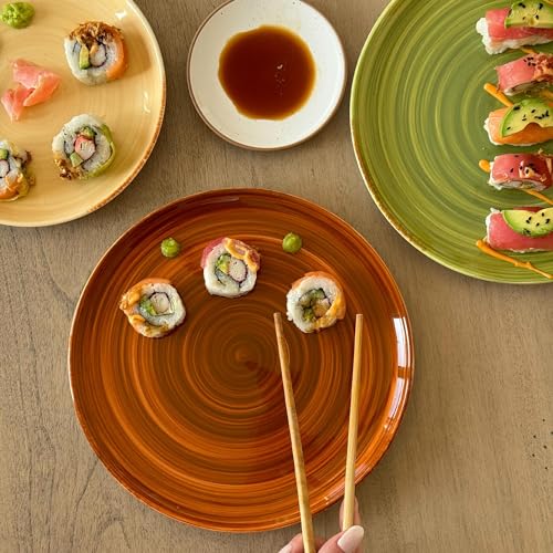 Ceramic Helix Swirl Salad Plates Set of 6 (6 Count)