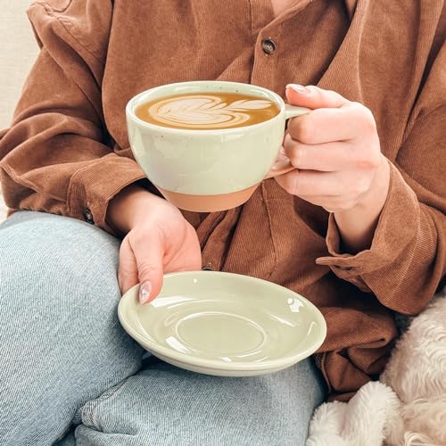 Mora Ceramic Latte Art Mug With Saucer