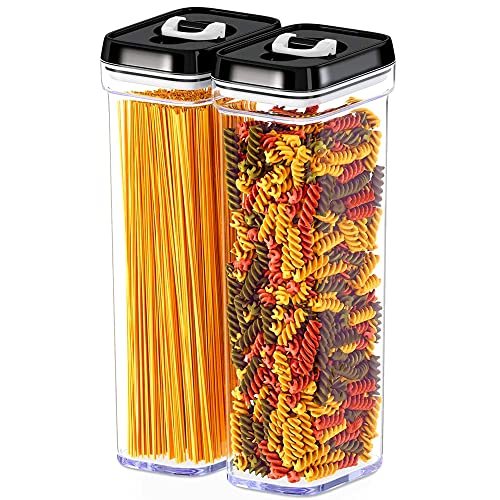 Pasta Storage Containers for Pantry Airtight (2 Count)