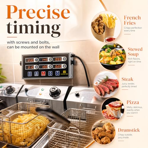 2 Pack Commercial Digital Kitchen Timer for Cooking (2 Count)