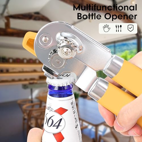 Heavy Duty Hand Can Opener Manual with Magnet Lid Remover