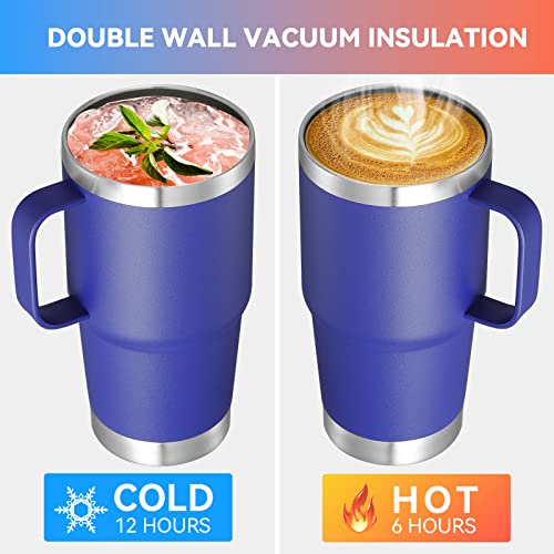 20 oz Insulated Travel Coffee Mugs Set of 6 (12 Count)