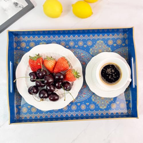 Boho Blue Decorative Tray