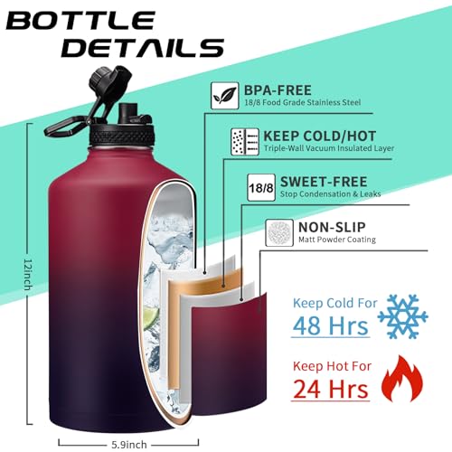 1 Gallon Insulated Water Jug (9 Count)