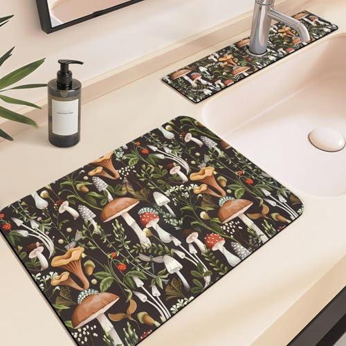 24.5" x 15.5" Dish Drying Mat & 24" x 5.5" Sink Splash Guard