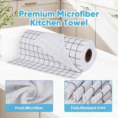 Microfiber Cleaning Cloth Roll (50 Count)