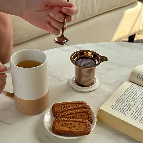 12oz Ceramic Tea Cup with Infuser