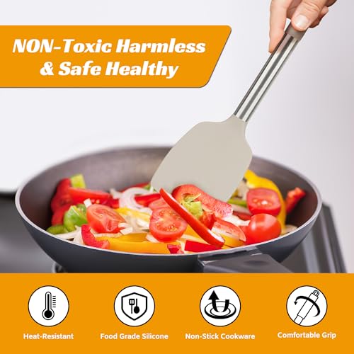 Kitchen Utensils Set Silicone Kitchen Utensils Set for Nonstick Cookware Perfect for Baking and Mixing (4 Count)