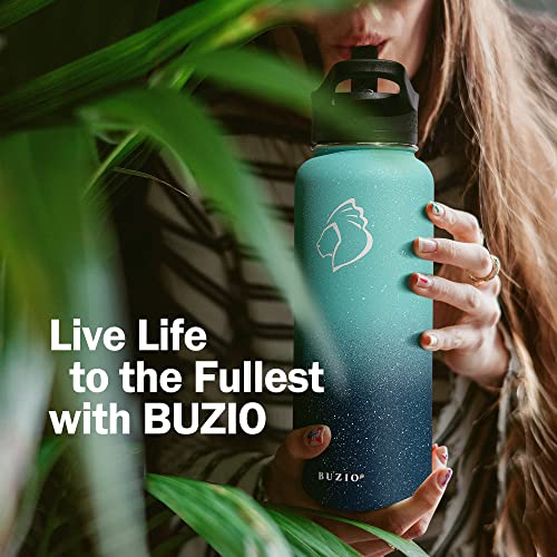 40oz Insulated Stainless Steel Water Bottle with Straw & 3 Lids