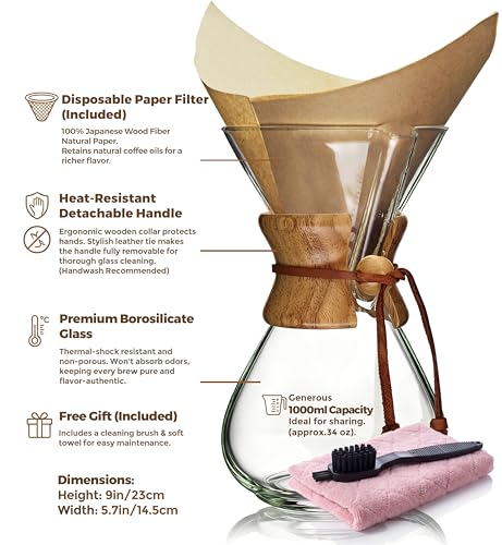 Pour Over Coffee Maker Set