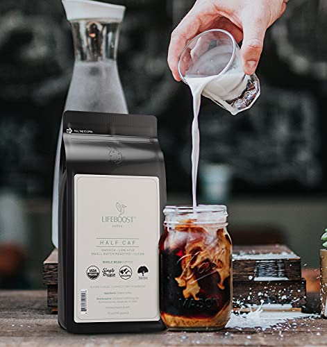 Half Caff Medium Roast Whole Bean Coffee (12 Ounce)