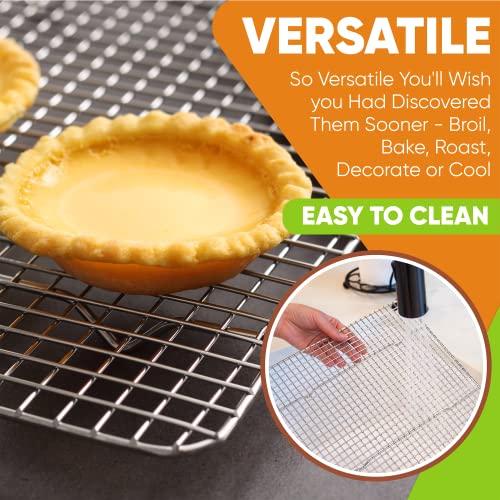 8.5" x 12" Stainless Steel Cooling Rack for Baking (2 Count)